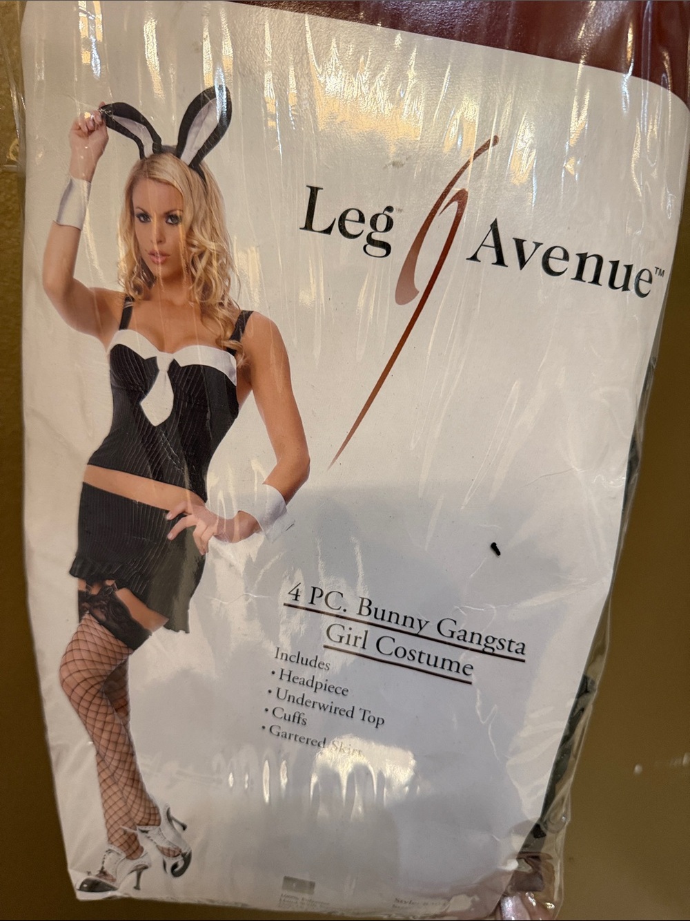 Leg Avenue Black and White Bunny Bandeau Costume Set